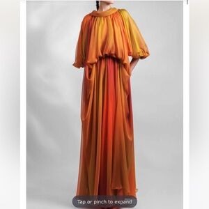 GEMY MAALOUF draped chiffon gown